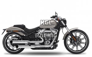 Kesstech for Harley Davidson Softail Breakout 114 2018-2020 - slip-on set Fusion Long Chroom