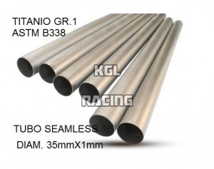 GPR pour Universal Tubo titanio seamleSs D. 35mm X 1mm L.1000mm - - Tubo titanio seamless D. 35mm X 1mm L.1000mm