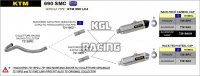 Arrow voor KTM 690 SMC 2009-2016 - Race-Tech aluminium Dark demper met carbon eindkap