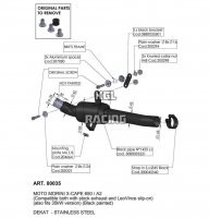 LEOVINCE voor MOTO MORINI X-CAPE 650 / A2 2021-2022 - DECAT LINK PIPE