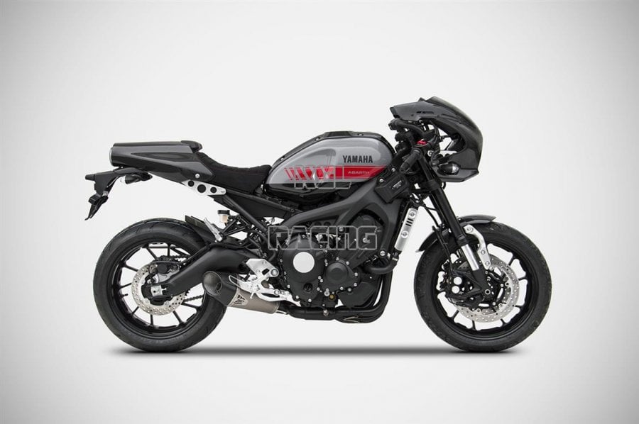 ZARD for Yamaha MT09 Bj. 17-> (Euro 4) Homologated Full System 3-1 EG+Kat basso / carbon endcap Stainless steel - Click Image to Close