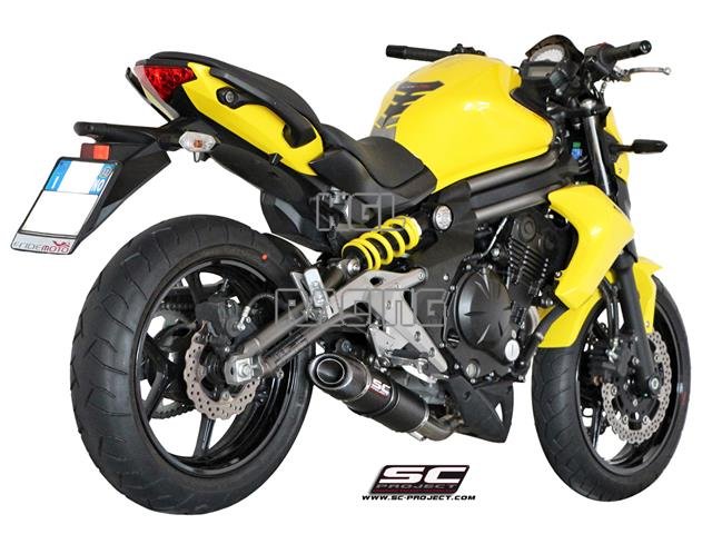 SC Project exhaust KAWASAKI ER6N '12-'14 - Full system Oval Carbon - Click Image to Close
