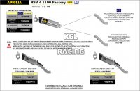 Arrow voor Aprilia RSV 4 1100 Factory 2019-2020 - Katalytisch gehomologeerde linkpipe voor stock collector