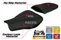 Seat cover compatible Honda CBR 600 RR 2007-2025 - model Huelva Ultragrip - NO LOGO - Black