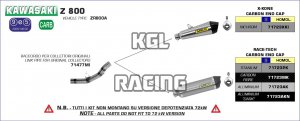 Arrow for Kawasaki Z 800 2013-2016 - X-Kone silencer