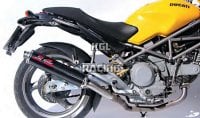 SIL MOTOR ROUND (PAIR) SLIP-ONS DUCATI MONSTER 800 ALL YEARS - CARBON
