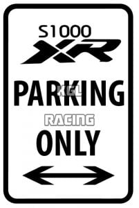Aluminium parking sign 22 cm x 30 cm - BMW S1000XR Parking Only