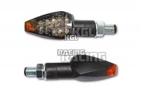 LED- Indicator PEAK, black, smoke, short stem, E-mark