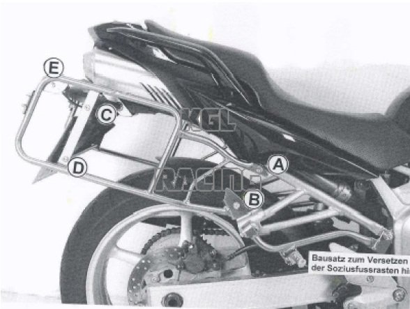 Support coffre Hepco&Becker - Yamaha FZ 6 '04-'05 - Cliquez sur l'image pour la fermer