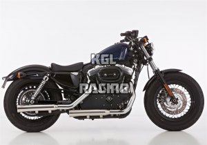 FALCON for HARLEY DAVIDSON SPORTSTER XL 883L Super Low (XL883L) 2017-2020 - FALCON Double Groove slip on exhaust (2-2)