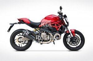 ZARD for Ducati Monster 821 Homologated Slip-On silencer 2-1 Carbon