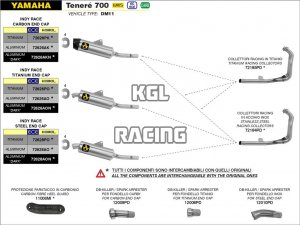 Arrow voor Yamaha Teneré 700 2021-2022 - Indy Race Titanium demper met carbon eindkap