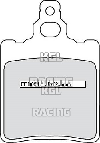 Ferodo Brake pads Aprilia RS 50 Replica (PG) 1999-2006 - Rear - FDB 694 Argento Rear AG - Click Image to Close
