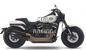 Kesstech for Harley Davidson Softail Fat Bob 114 - 2021-2023 - slip-on set Fusion SHORT BLACK