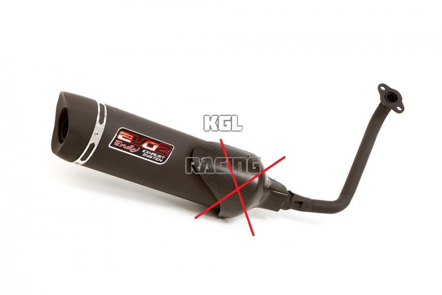 ENDY silencer for YAMAHA T-MAX-500 i '04-'07 (FULL EXHAUST) - EVO 2 BLACK - Click Image to Close