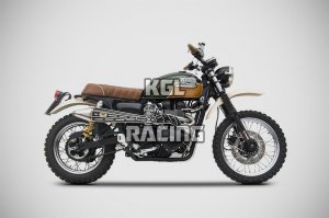 ZARD for Triumph Scrambler Carburettor Homologated Full System 2-1 HIGH Gold edition Stainless steel