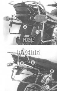Kofferrekken Hepco&Becker - Yamaha XJR 1300 Bj. 2004 - 2006 - Zij + toprek zwart