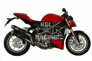 QD exhaust for DUCATI Streetfighter - Twin slip-on round carbon muffler set