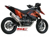 SC Project exhaust KTM 690 SM '07-11 - Full system Oval Titanium