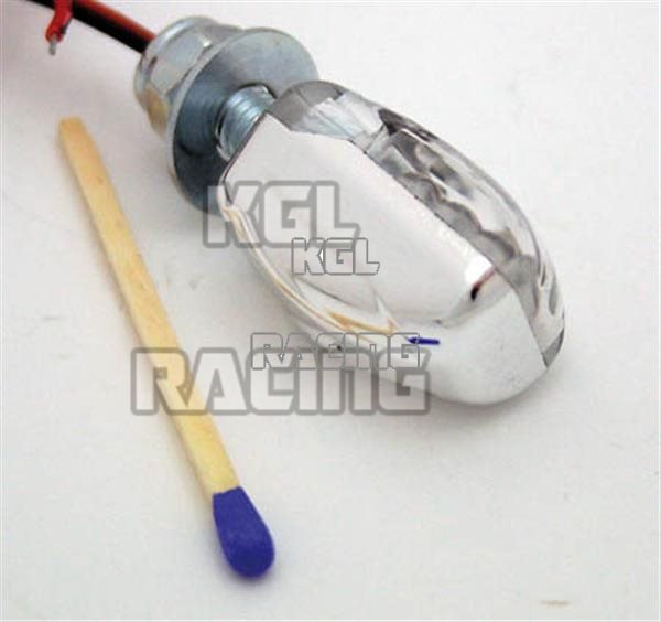 LED Indicator light PICCO, chromed, E-mark, pair - Click Image to Close