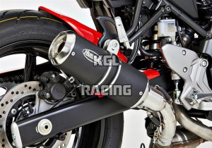 HURRIC pour KTM 690 Duke 2012-2015 - HURRIC Lap 1 silencieux slip on (1-1) super short - noir mat/embout inox