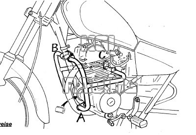 Crash protection Yamaha SR125 - chroom - Click Image to Close