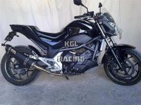 KGL Racing silencieux Honda NM4 Vultus '14-> - HEXAGONAL TITANIUM BLACK