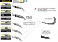 Arrow for Kawasaki Z 900 A2 2021-2022 - GP2 Dark silencers kit