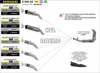 Arrow pour Kawasaki Z 900 A2 2021-2022 - bouclier thermique