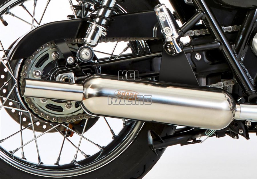 SHARK for KAWASAKI W650 (EJ650A) 1999-2006 - SHARK Retro Classic complete exhaust system (2-1) - polished stainless steel - Click Image to Close