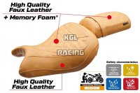 Seat cover compatible Kawasaki Eliminator 500 2024 - 2025 - model Mutsu Comfort System - NO LOGO - Camel
