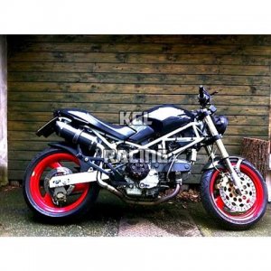 KGL Racing silencieux DUCATI MONSTER 600-620-695-750-900-1000 - DOUBLE FIRE CARBON HIGH