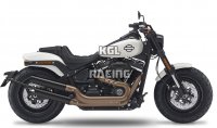 Kesstech for Harley Davidson Softail Fat Bob 114 - 2021-2023 - slip-on set Fusion SHORT BLACK