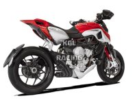 HP CORSE pour MV AGUSTA RIVALE 800 2012/2015 - Silencieux HYDRO-TRE black + carbon cover