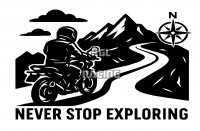 NEVER STOP EXPLORING coffre laterale sticker (set gauche-droite)