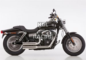 FALCON for HARLEY DAVIDSON DYNA Fat Bob (FXDF) 2008-2012 - FALCON Double Groove complete exhaust system with cat (2-2)