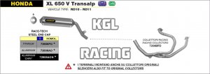 Arrow pour Honda XL 650 V TRANSALP 2000-2007 - Silencieux Race-Tech Aluminium approuve