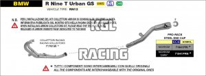Arrow pour BMW R Nine T Urban GS 2021-2022 - Silencieux Pro-Race Nichrom Dark