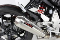 TAKKONI Silencer for KTM 125/390, 17-, RC 125/390, 17- konisch silver