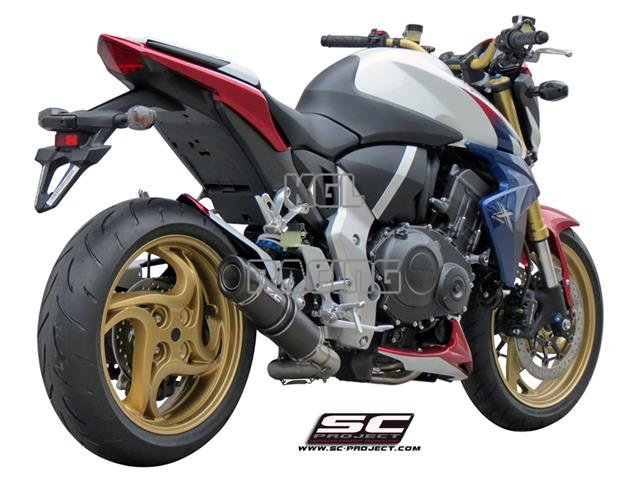 SC Project slip-on HONDA CB1000R '08->> - Decat pipe + GP-TECH Carbon - Click Image to Close
