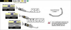 Arrow for KTM DUKE 390 2021-2022 - GP2 silencers kit