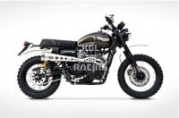 ZARD pour Triumph Scrambler Carburettor Homologer Echappement complet 2-1 HIGH special edition INOX