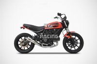 ZARD pour Ducati Scrambler 400 Racing Slip-On silencieux 2-1 Zuma INOX