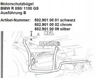 Protection carter BMW R 850GS - noir