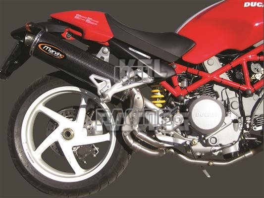 MARVING Marving and original mufflers compensating pipes DUCATI MONSTER S4R - Superline Stainless Steel - Click Image to Close