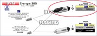 Arrow voor SYM CruiSym 300 2017/2019 - Urban inox demper met "Dark" eindcap Arrow voor SYM CruiSym 300 2017/2019 - Urban inox demper met "Dark" eindcap