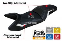 Housse de selle compatible KTM 1390 Super Adventure S 2025 - model Enns - SANS LOGO - Blanc