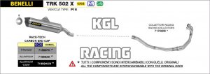 Arrow pour Benelli TRK 502 X 2018-2020 - Collecteurs racings