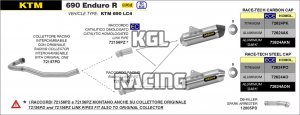 Arrow voor KTM 690 Enduro R 2019-2020 - Race-Tech aluminium demper met carbon eindkap