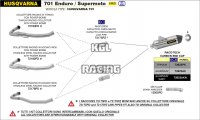 Arrow voor Husqvarna 701 Enduro/Supermoto 2021-2022 - DB-Killler Vonkenvanger voor Race-Tech dempers